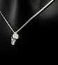 Sterling Silver Precious Cups Necklace with Cubic Zirconia