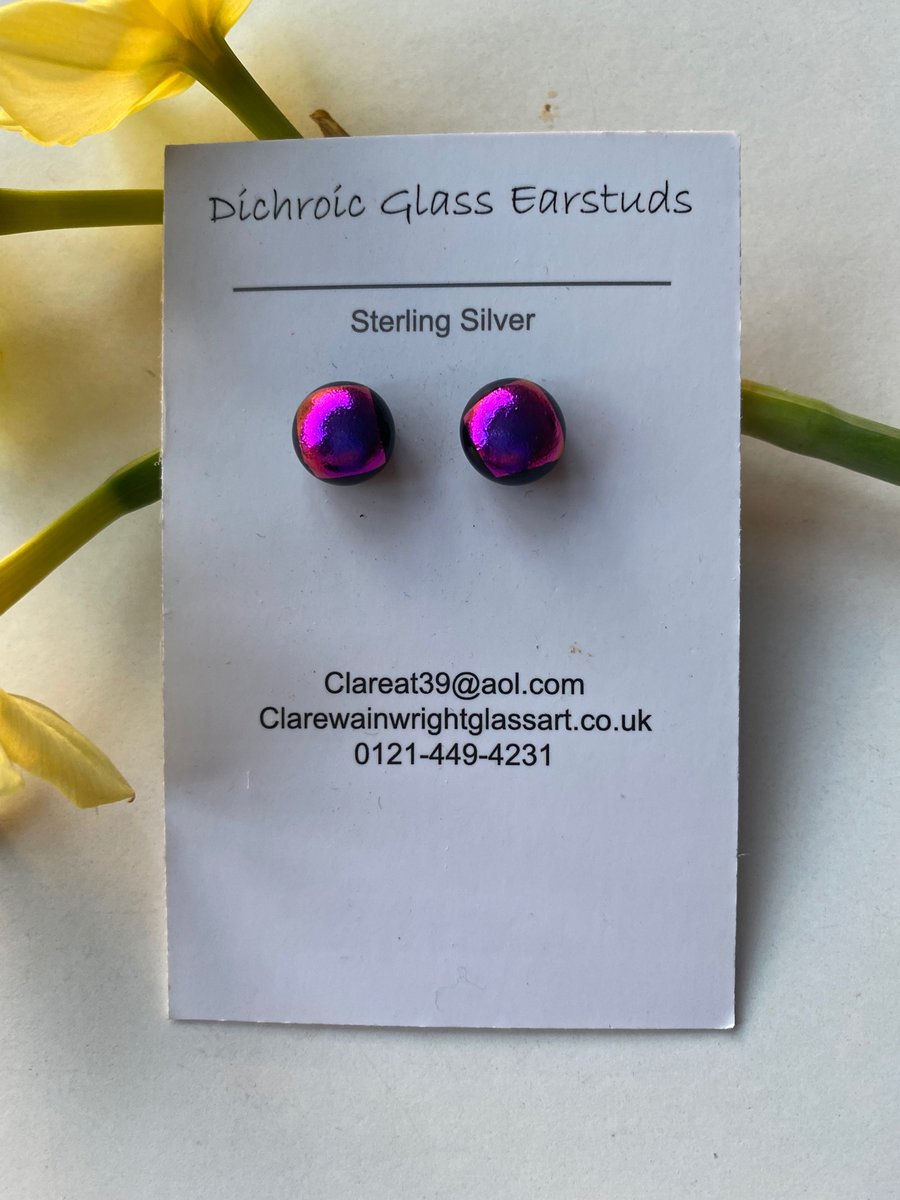 Dichroic Glass Earrings 