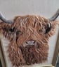 Needle felted  Highland Cow picture  Portrait - Image 4