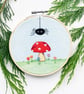 SIDNEY SPIDER 5" Hoop Embroidery Kit - spider mushroom flowers 