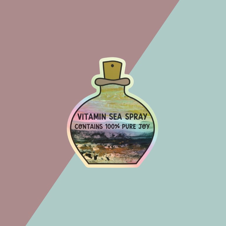'Vitamin Sea' Holographic Die Cut Sticker