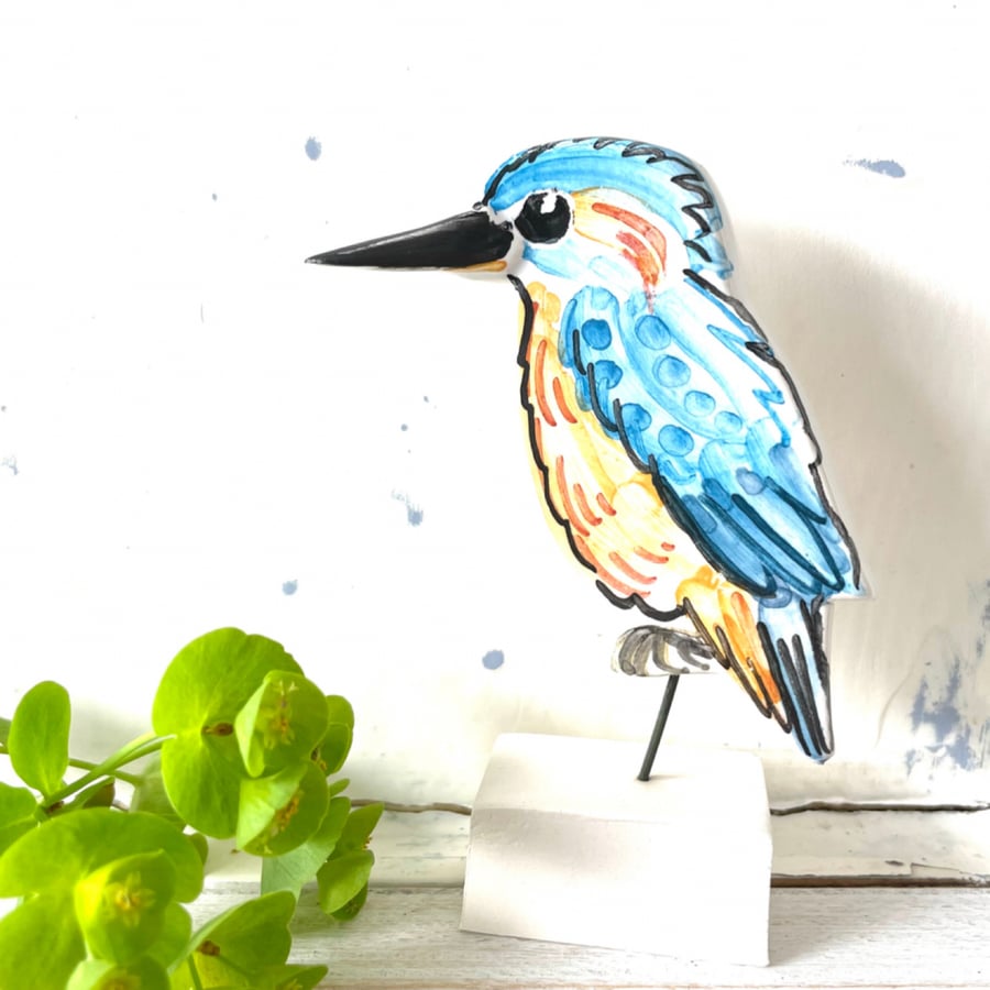 Kingfisher ceramic ornament