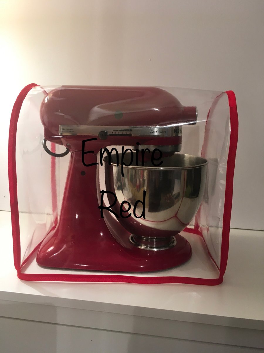 Clear Red Bound PVC Mixer Dust  Cover - KitchenAid Kmix Andrew James  