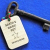 Magic key for Father Christmas with personalised key fob with childs name