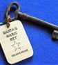 Magic key for Father Christmas with personalised key fob with childs name - Image 1