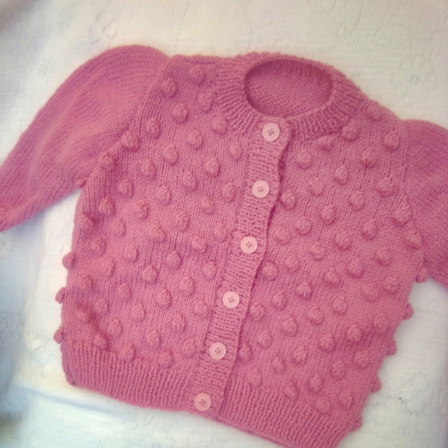 Cardigan with Bobble Design For Babies and Small Children, Custom Make, Cardigan