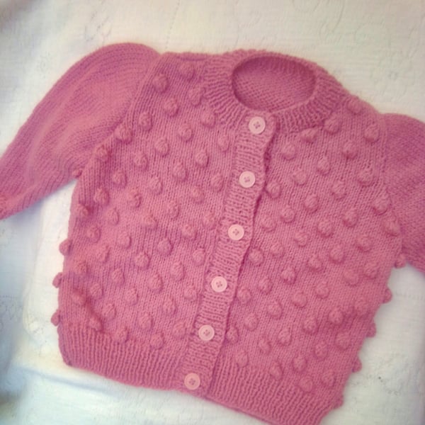 Cardigan with Bobble Design For Babies and Small Children, Custom Make, Cardigan