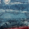 Original Collagraph  - Moon Sky