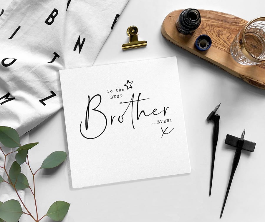 BROTHER birthday card -  blank card