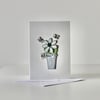 'Flowerpot with Bees' - Printed Card
