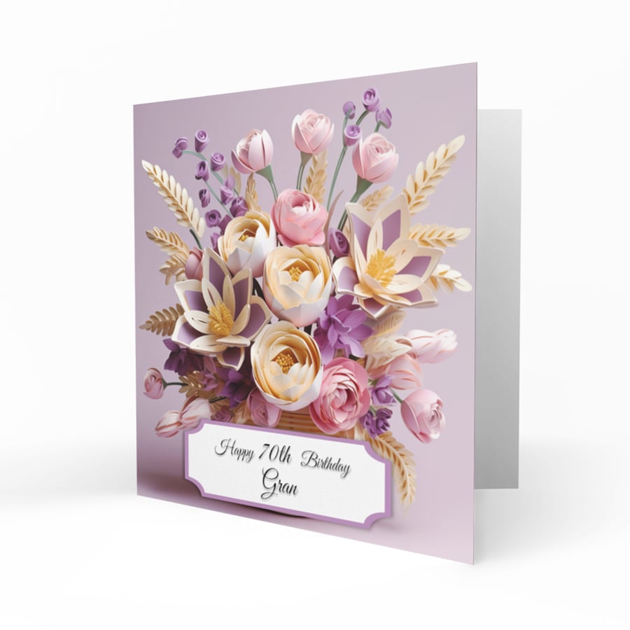 Personalised Birthday Card, Female, 30th, 40th, 50th, 60th, Watering Can C177