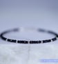 Dainty handmade black spinel and sterling silver lobster clasp bracelet - Image 3