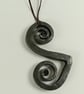 Rustic Swirl Wall Hanging Decor - Forged Steel - Image 3