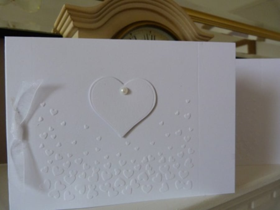 Pack of 5 Blank tiny heart cards