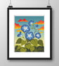 301 - Morning Glory Blue Flowers Sunrise Meadow Cross Stitch Pattern (PDF Chart) - Image 3