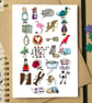 Alice in Wonderland Alphabet Greetings Card - Image 1