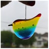 a chunky 'Rainbow Wren of Hope' bird called 'Bubbles'