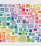 263 Cross Stitch Pattern Sampler Rainbow Squares geometric retro tiled squares - Image 2