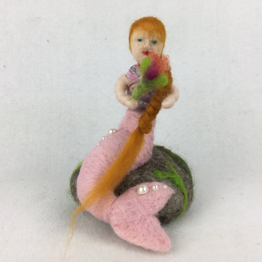 Mermaid model, needle felted