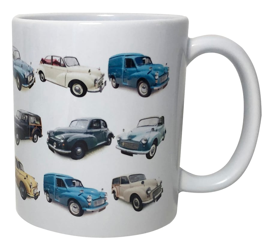 Morris Minor Classic Cars - 11oz Ceramic Mug - Plain or Happy Birthday Style