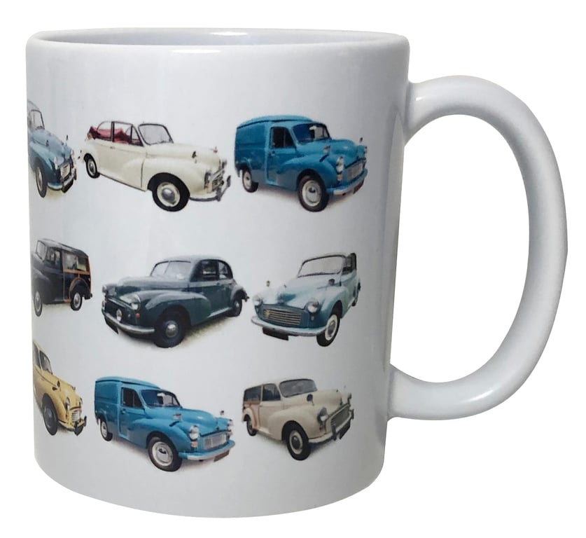Morris Minor Classic Cars - 11oz Ceramic Mug - Plain or Happy Birthday Style
