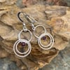 Thames garnet earrings