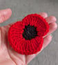 Small Crochet Poppy Brooch - Image 5