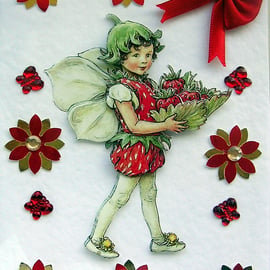 Fairy Hand Crafted 3D Decoupage Card - Blank for any Occasion (2576)