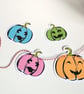 Pumpkin Bunting, Halloween Decorations, Kawaii, cute pumpkin decorations - Image 1