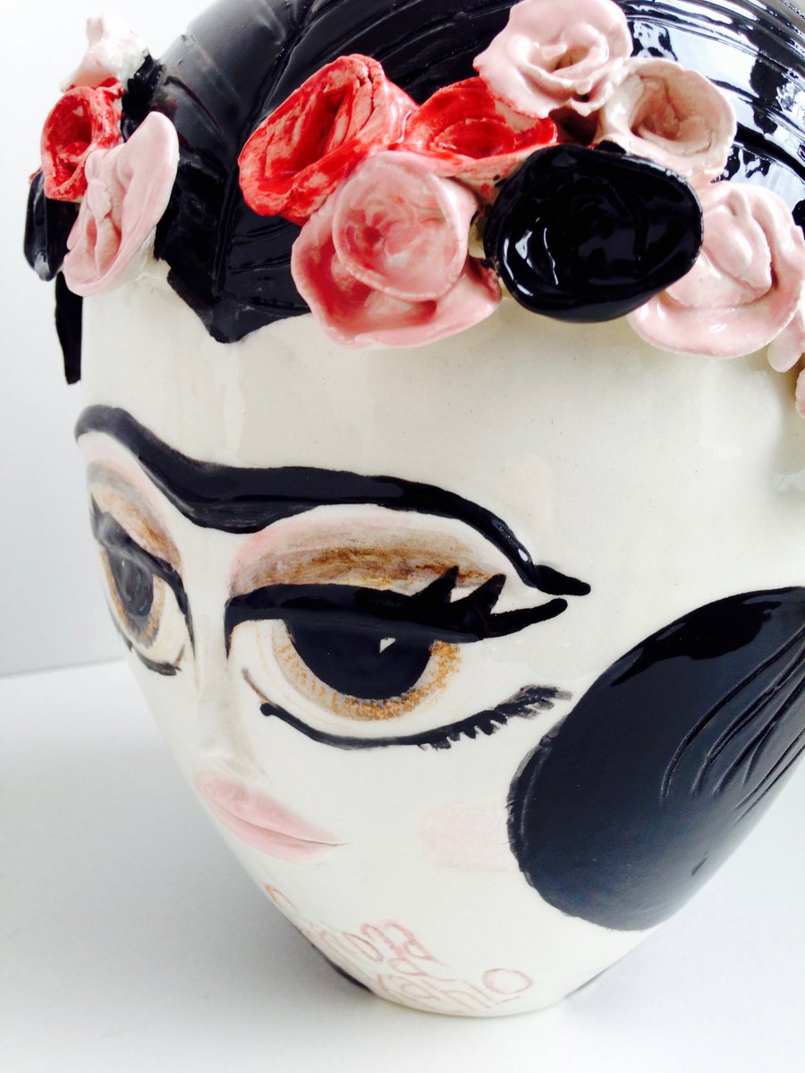 CUSTOM ORDER FRIDA KAHLO CERAMIC VASE