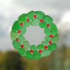 Christmas wreath sun catcher