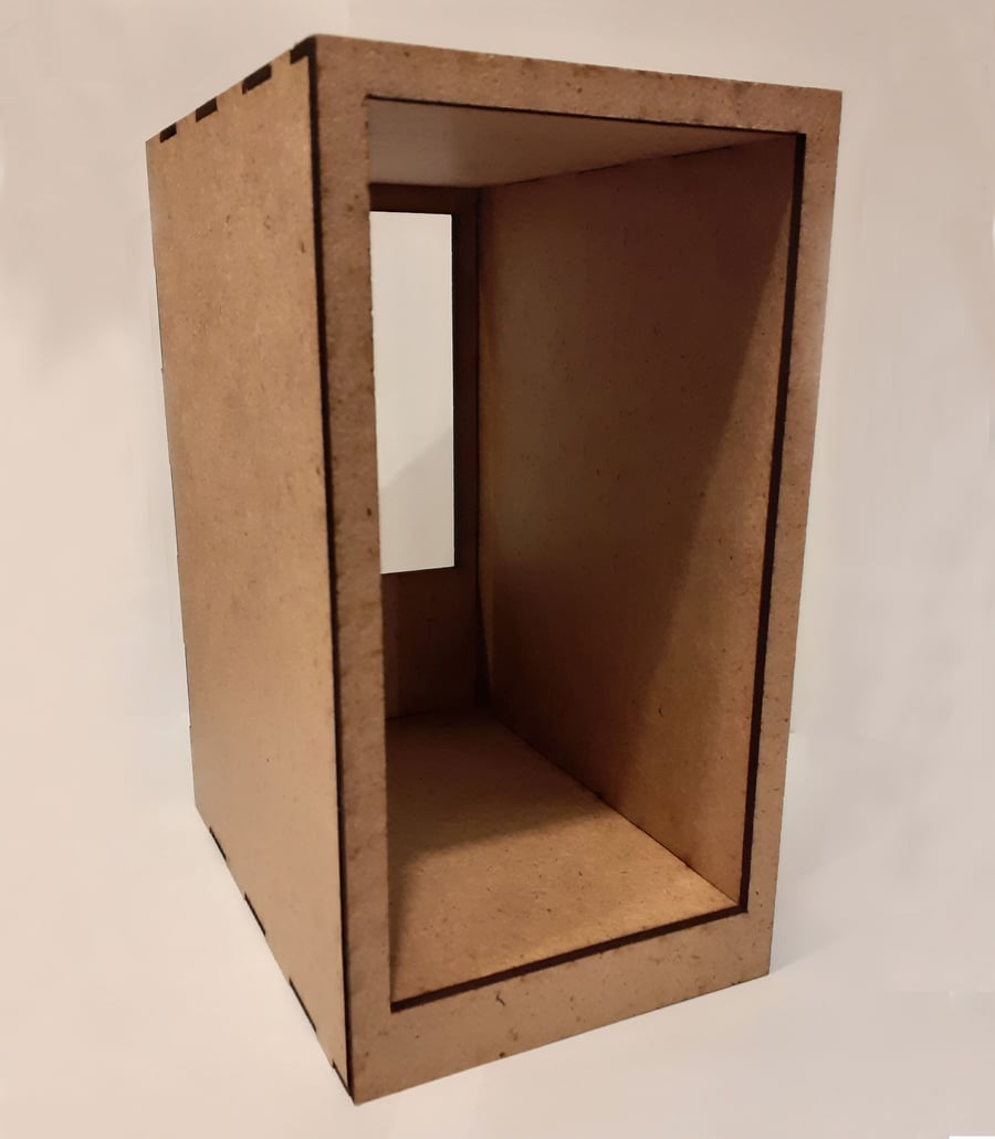 Book Nook Double Skinned Blank Kit for Diorama with Mirror Aprox 12 x 22 x 17cm