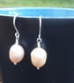 Pearl and sterling silver earrings - Image 1