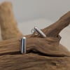 Silver pill earrings 