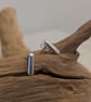 Silver pill earrings 