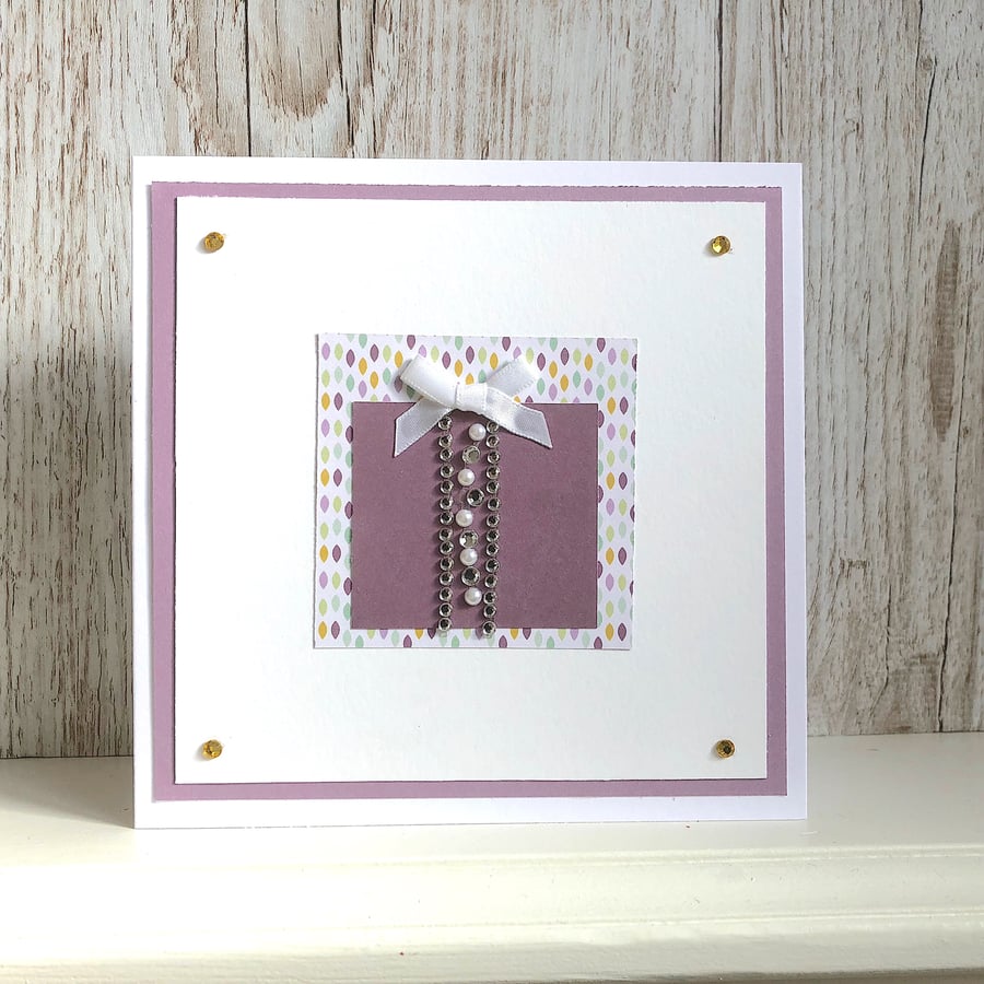 Birthday card - handmade pretty birthday gift card