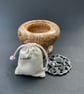 Spalted beech hardwood pot pourri with pewter lid and bag of dried lavender - Image 2