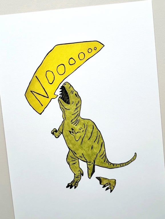 Dinosaur print - T-Rex print - Dinosaur gift - Dinosaur present - Fun print