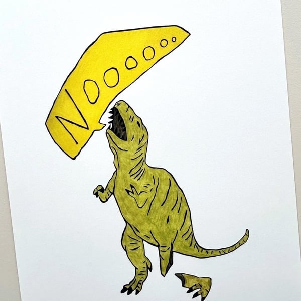 Dinosaur print - T-Rex print - Dinosaur gift - Dinosaur present - Fun print