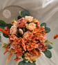 Burnt Orange Sunset Brides Bouquet and Buttonhole  - Image 3