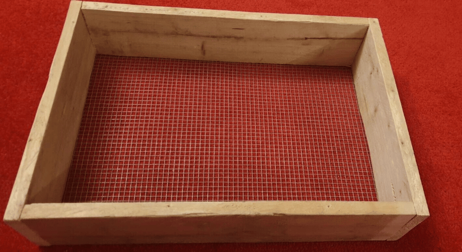 Garden sieve Fine riddle 30cm by 40cm 6mm mesh size Hand made Eco friendly