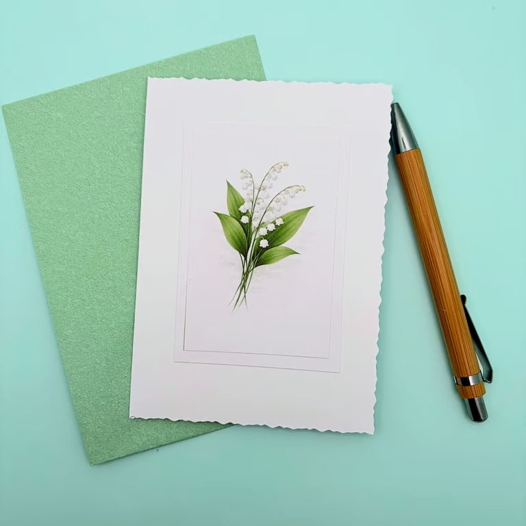 Lily of the Valley A6 Blank Card - Botanical Floral Note Card
