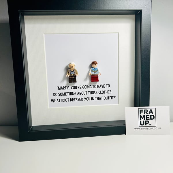 BACK TO THE FUTURE III - Framed custom Lego minifigures