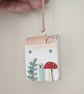 Set of 2 Wooden House Hanging Decorations - Image 2