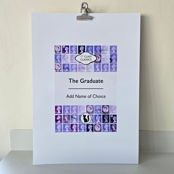 PERSONALISED - Stamp Print - First Class Classics - The Graduate - UK P&P Free