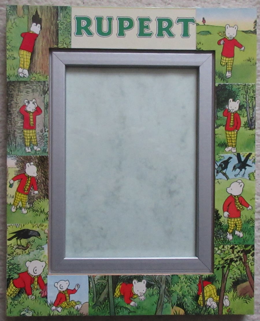 Rupert Bear Annual 1967, 1970 & 1972 - Rupert and the Jackdaw - Decoupage Frame