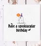 Spooky Halloween Birthday Card, Cute Ghost and Pumpkin Greeting Card. - Image 4