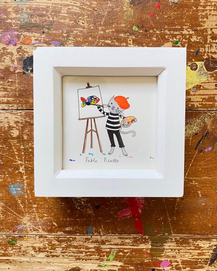 Pablo Picatto -Framed original illustration 