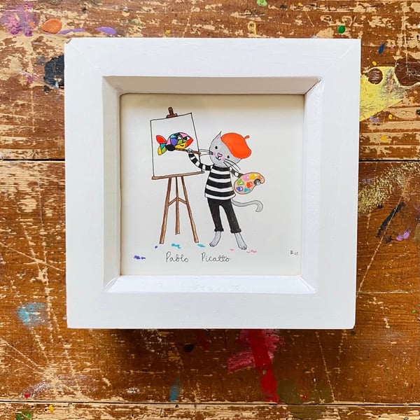 Pablo Picatto -Framed original illustration 