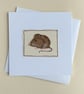 Embroidered Field Mouse Card
